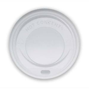 TAPA BLANCA CON AGUJ. VASO CARTON  7 oz  DIAM 72 mm