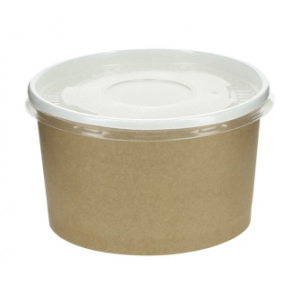 ENVASE REDONDO CARTON KRAFT C/ TAPA PP 470 cc