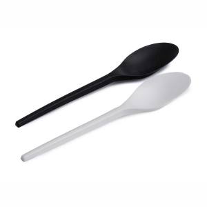 CUCHARA SOPA CPLA NEGRA  168 mm