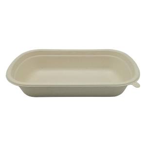 ENVASE RECTANGULAR FIBRA TRIGO 750 ml 1 COMPARTIMENTO 229 X 134 X 44 mm