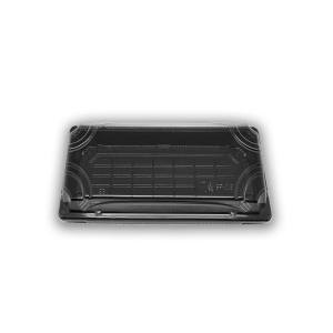 ENVASE SUSHI BASE PP NEGRA + TAPA OPS ( 165x95x33 mm)
