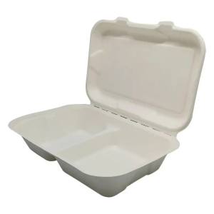 ENVASE CAÑA DE AZUCAR  2 COMPARTIMENTOS 251x166 MM