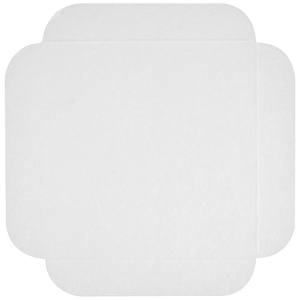 BASE CUADRADA BLANCA CON RANURA  CON SOLAPA 170 x  170 mm