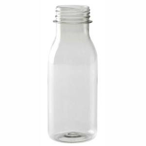 BOTELLA PET 0.25 LIT TRANSP + TAPON NEGRO