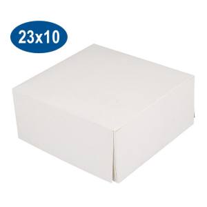 CAJA PASTELERIA BLANCA 23 x 23 x 10 cms