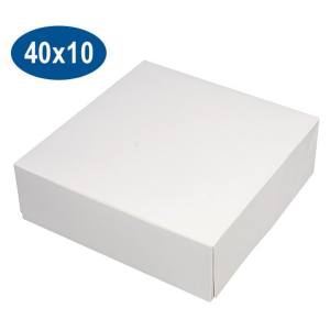 CAJA PASTELERIA BLANCA 40 x 40 x 10 cms