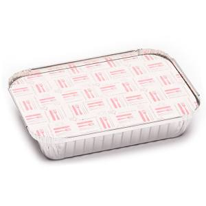 TAPA ENVASE RECTANGULAR ALUMINIO  590 cc (191x141 mm)